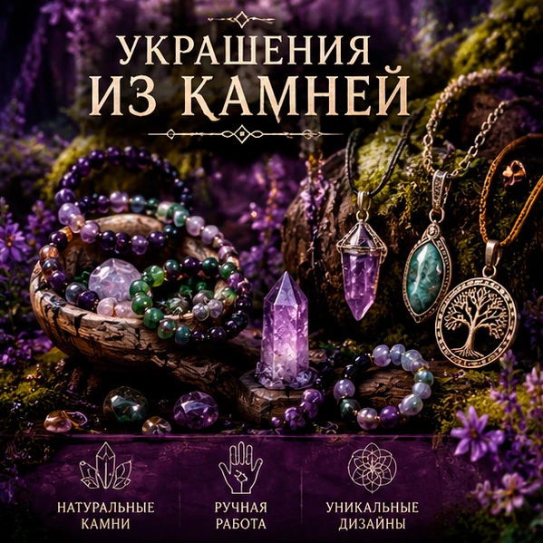 Украшения из натуральных камней и бижутерия